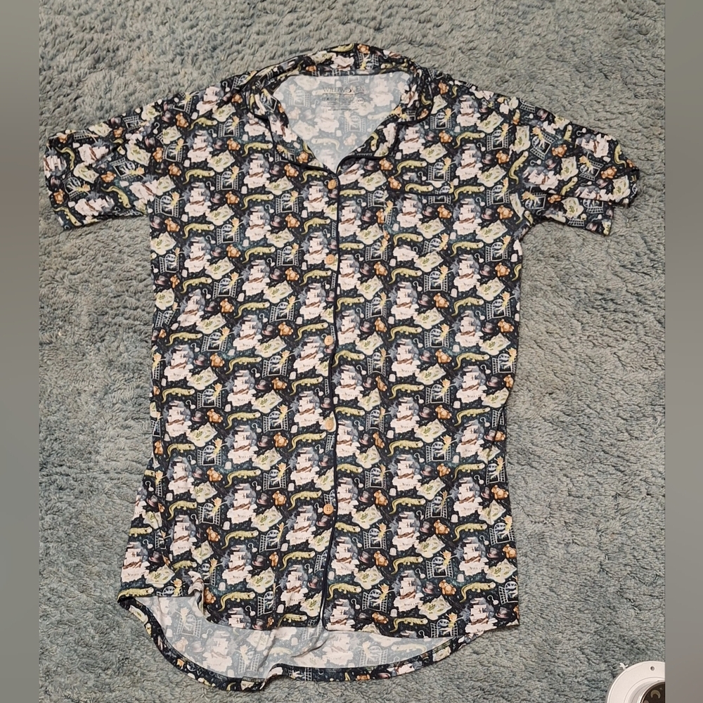 Women's XL Bamboo Nightgown Peter Pan Print